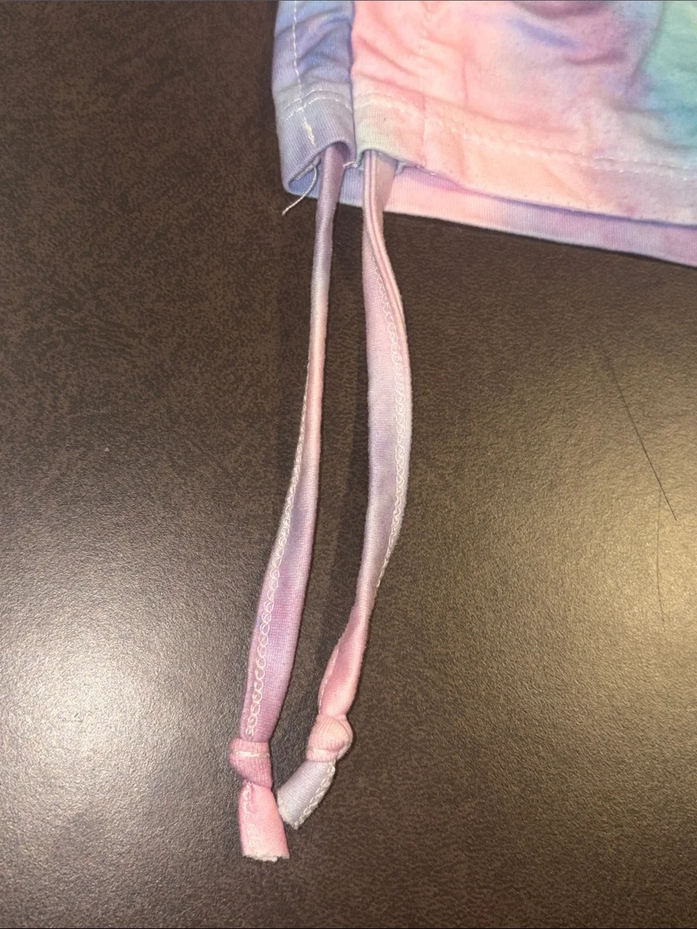 btween Pastel Tie-Dye Short Sleeve Tee with Pink Sequin LOVE